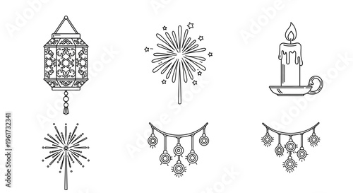 Decorative Ramadan Lantern and Lights.