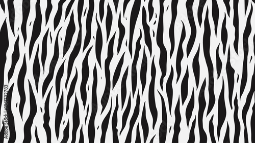 A striking black and white zebra pattern fills the entire frame.