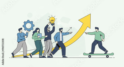 Teamwork and Innovation - Collaborative Effort for Business Growth.