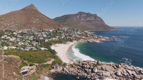 Aerial view of Cape Town coastline, South Africa