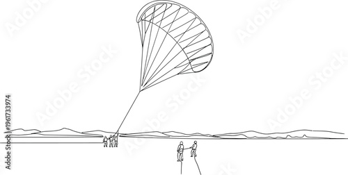 parachute landing on water