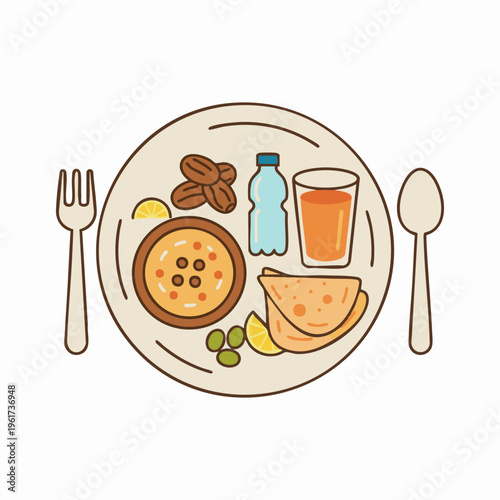 ramadan iftar meal for breaking fast