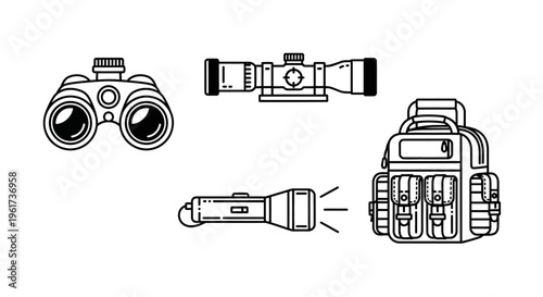 Night vision device and flashlight equipment.