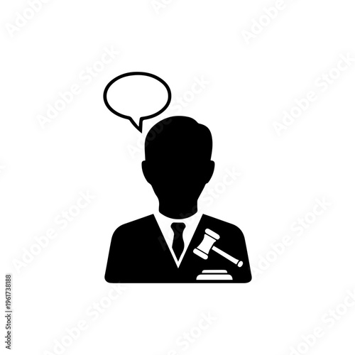 Online forum moderator icon symbolizing community management and discussion control Vector illustration