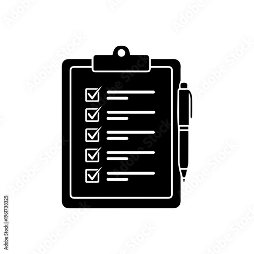 Travel checklist clipboard icon for planning trips and organizing travel tasks Vector illustration
