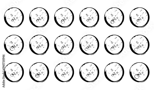 Transparent gel drops with bubbles set realistic liquid vector