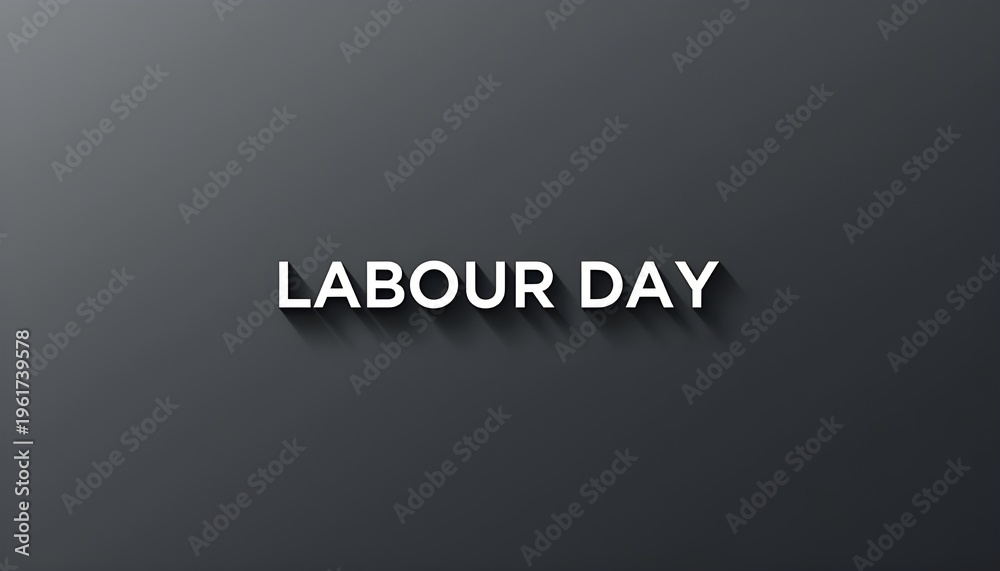 Obraz premium A Labour Day message on a dark background with white text