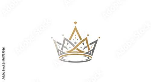 Elegant Crown Emblem - Royal Symbol of Authority and Prestige