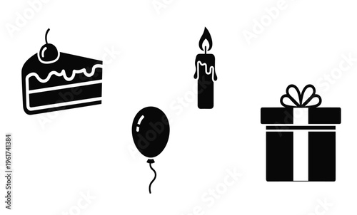 Birthday Celebration Cake With Candle.