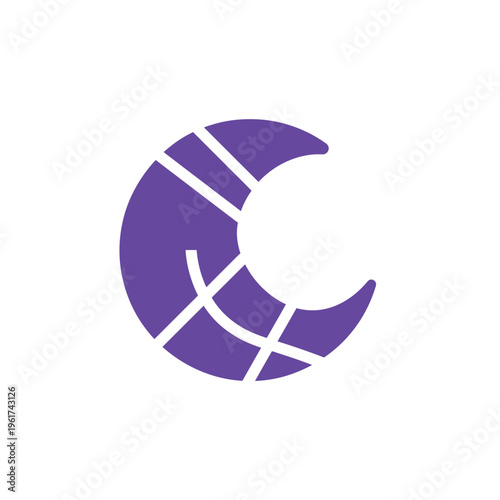 Sleep Tracker Moon Geometric Icon