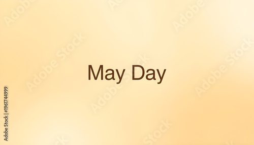 A vibrant and colorful background with the words May Day written in bold letters