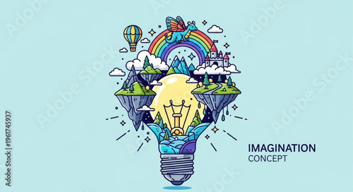Imaginative Light Bulb Concept - A World of Creativity and Inspiration.