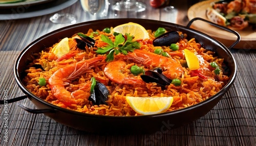 Paella (Spain) – Traditional Seafood or Meat-Based Rice Dish