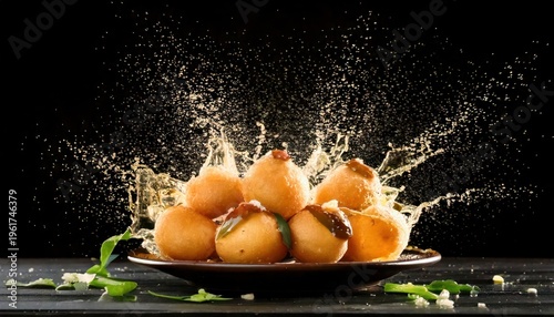 Pani Puri Burst with Tamarind Water Splash – Indian Street Food in Motion