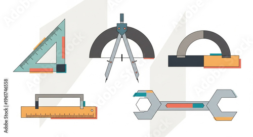 Drafting and Engineering Tools - Essential Instruments for Precision and Design.