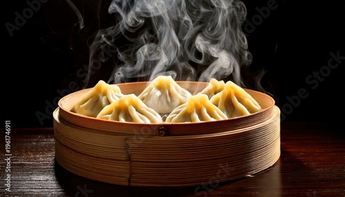 Piping Hot Steamed Momos Releasing Aromatic Steam