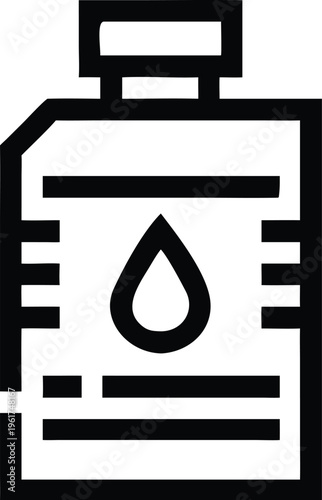 Automotive oil bottle icon displaying a liquid droplet for vehicle maintenance products