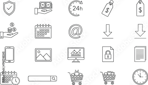 Industrial, storage, tank, silhouettes, set, of, silos, for, oil, gas, water, reservoir, chemical, petroleum, manufacturing, plant, infrastructure, energy, container, symbols.