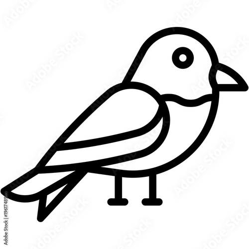 Vector Icon Bunting, Bird, Ornithology, Animals, Zoo, Animal