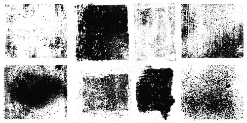 Set of grunge textures old set of grunge texture Overlay Vector illustration dust transparent background . vintage, dust, wood, crack, dirty. Grunge Overlay texture for background. paper texture .