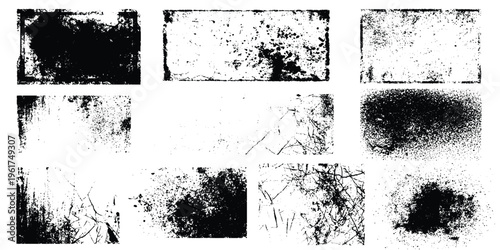 Set of grunge textures old set of grunge texture Overlay Vector illustration dust transparent background . vintage, dust, wood, crack, dirty. Grunge Overlay texture for background. paper texture .