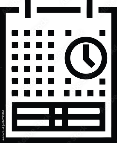 Comprehensive Calendar with Detailed Dates and Clock for Meticulous Planning