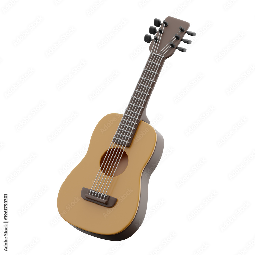 Obraz premium Acoustic Guitar 3d illustration