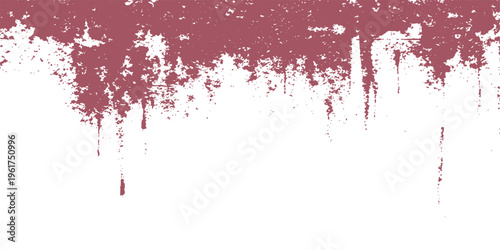 Abstract a close-up of an irregular red texture with a rough and grungy aesthetic, evokes a sense of age and artistic expression. The texture is characterized by drips, stains, and imperfections.