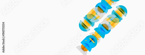 Colorful text spelling google diagonally across white background. Bright hues create playful visual impact. Simple design.