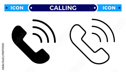 Customer Phone Support and Hotline Contact Communication Vector Icon Set
