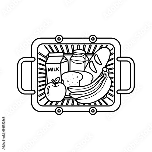 Food items on tray breakfast.