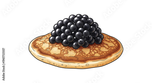 Blini with Black Caviar