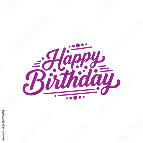 Colorful Birthday Celebration Vector Elements and Greeting Design