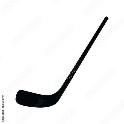 Hockey stick silhouette vector illustration showcasing a sleek black and white design, ice hockey stick silhouette vector illustration