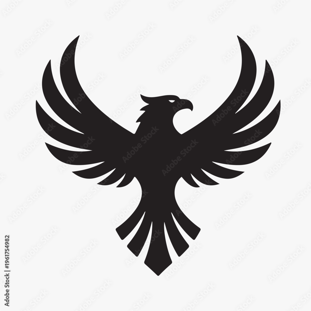 Fototapeta premium majestic wolf vector silhouette clip art logo design illustration