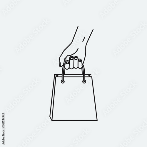 Hand Holding Shopping Bag Handle 1.