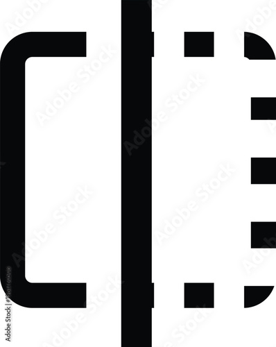 Minimalist sidebar toggle layout icon vector