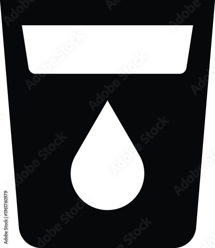 Minimalist paint bucket fill icon vector