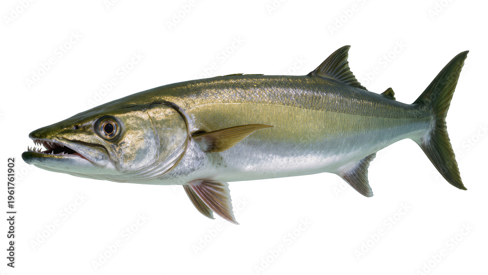 Obraz premium Vicious looking predatory saltwater fish with sharp teeth and sleek body ready to hunt