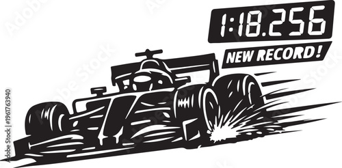 silhouette of qualifying lap record push