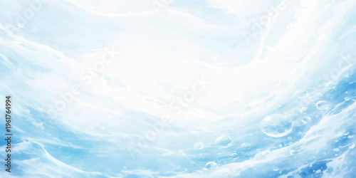 Abstract the airy sky with light blue clouds. Sky evokes a feeling of peaceful and calm atmosphere.