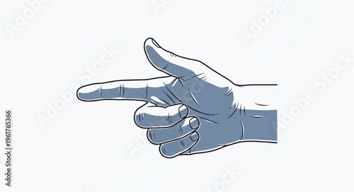 Fotografi Hand gesture forming a gun shape with extended index finger.