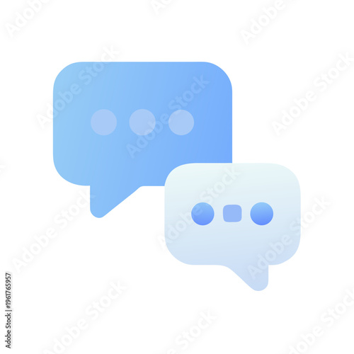 Chat bubbles icon for communication messages and conversation dialogue exchange