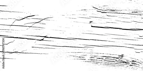 Black and white vector illustration of cracked texture background with scratches and lines