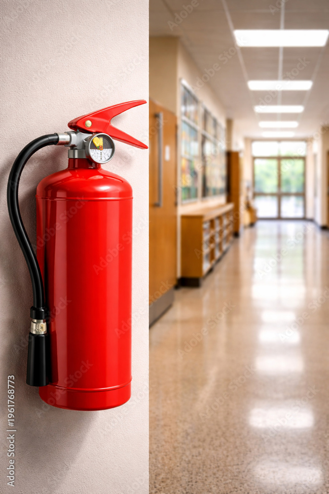 Obraz premium fire extinguisher caution emergency fire