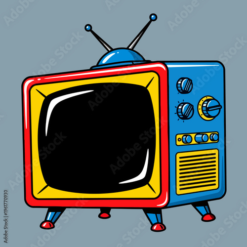 Vintage Television Illustration