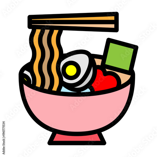Ramen Vector Filled Icon Design