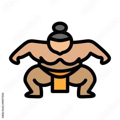 Sumo Vector Filled Icon Design