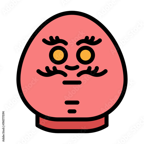 Daruma Vector Filled Icon Design