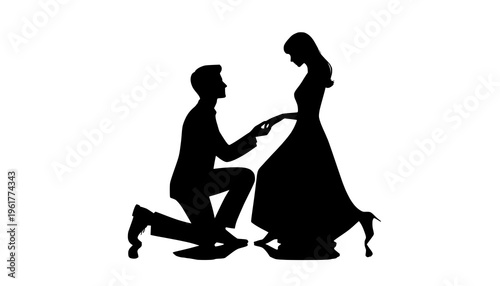 silhouette of a couple dancing